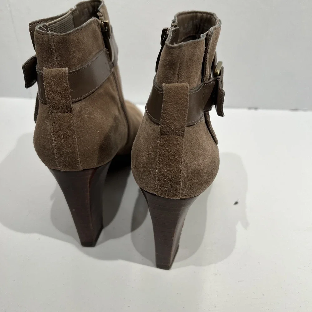 Franco‎ Sarto Suede Boots with Ankle Buckle Detail - Idrina Desert Brown 9.5